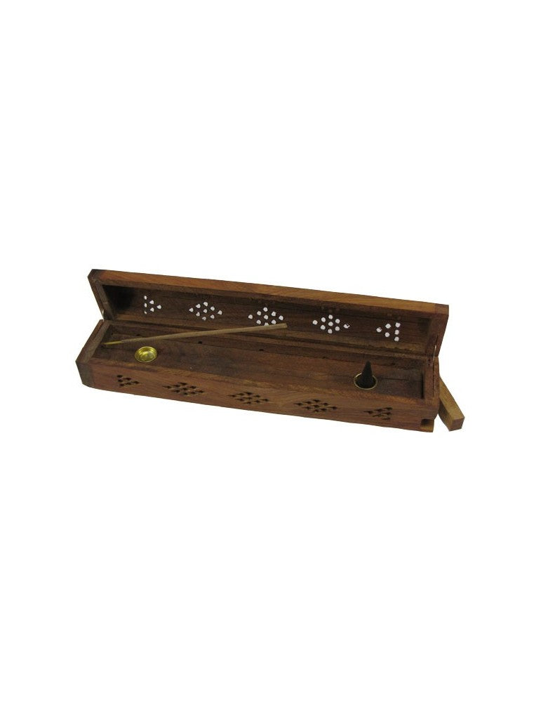 Wood Incense Storage Box 