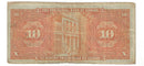 1936 $10 Provincial Bank Of Canada Orange Black 050540 Split 615-18-06 (F/VF)