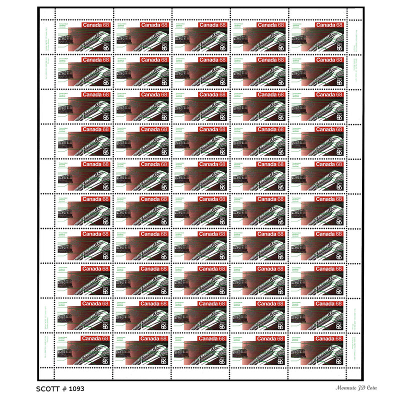 1986 Canada Stamp Full Pane of 50