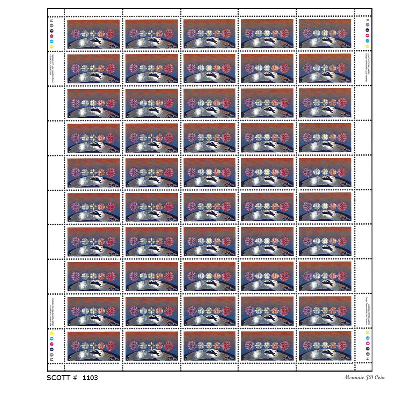 1986 Canada Stamp Full Pane of 50