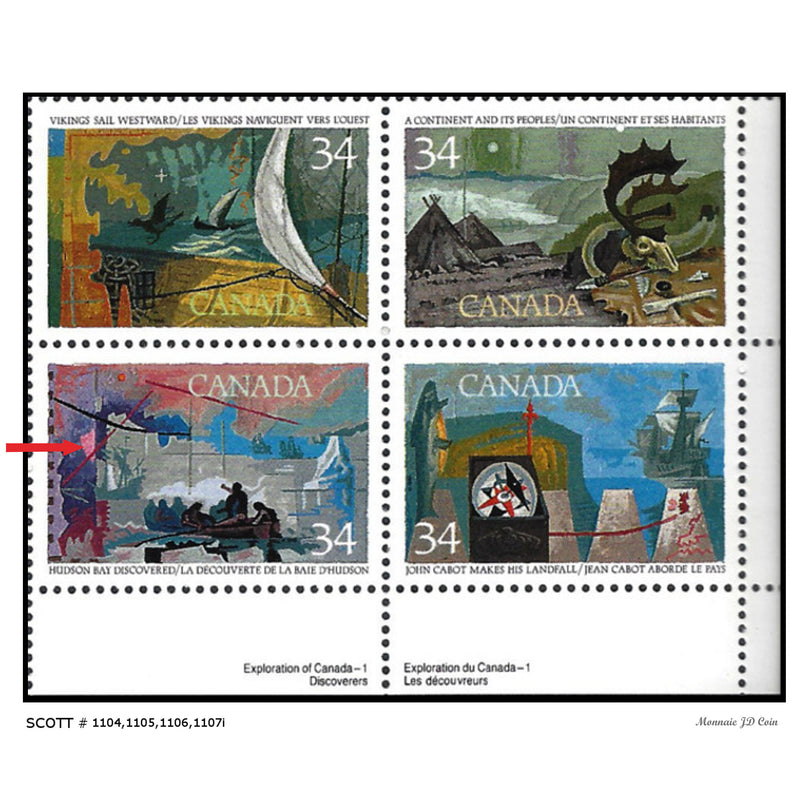 1986 Canada Stamp Plate Block Lower Right