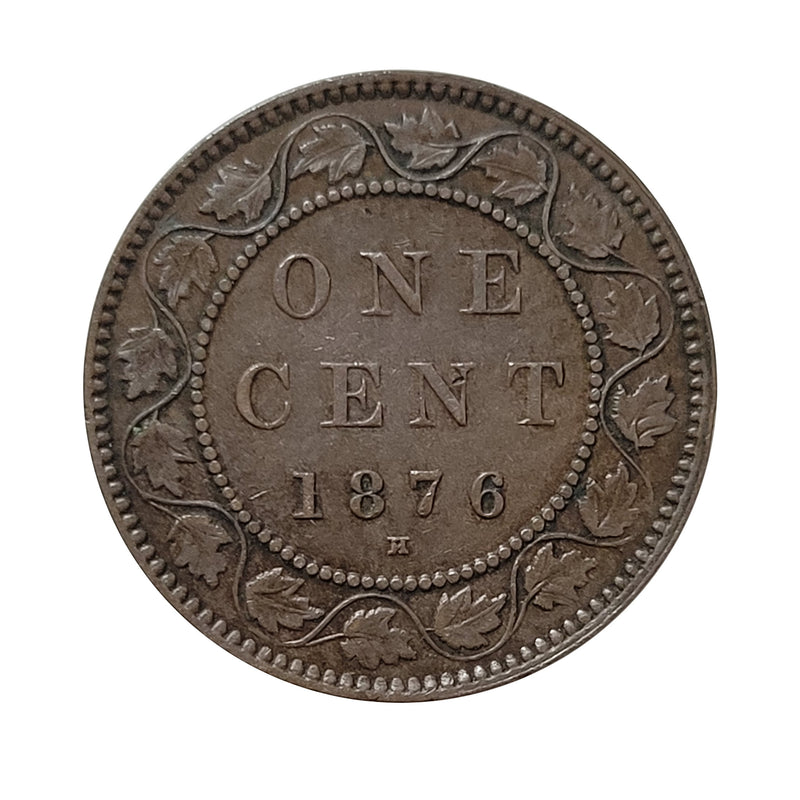 1876 H  Canada Large One Cent  (EF)