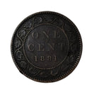 1881 H  Canada Large One Cent  Very Fine (VF-20) Scratched