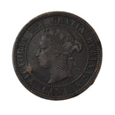 1881 H  Canada Large One Cent  Very Fine (VF-20) Scratched