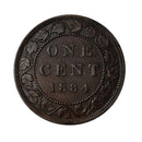 1884 Obv.2  Canada Large One Cent AU (AU-50)