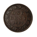 1887 Canada Large One Cent AU (AU-50)