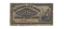 1900 Canada 25 Cents Shinplaster Dominion Of Canada  Boville, DC-15b (VG)