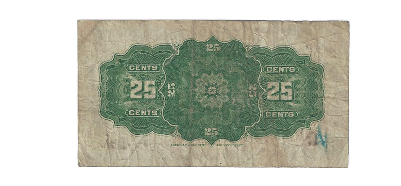 1900 Canada 25 Cents Shinplaster Dominion Of Canada  Boville, DC-15b (F)