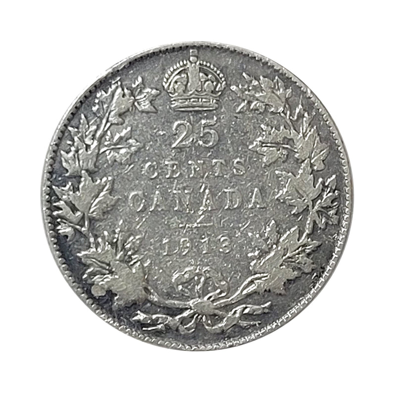 1913 Canada 25 Cents Fine (F-12)