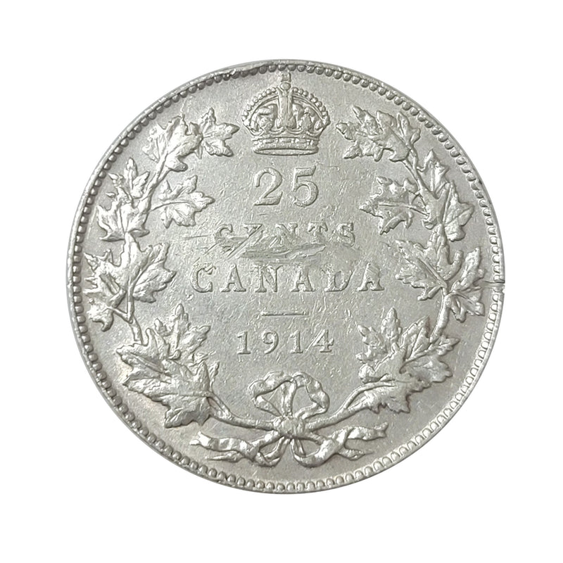 1914 Canada 25 Cents VF
