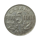 1931 Canada 5 Cents Nickel Coin (F-12)