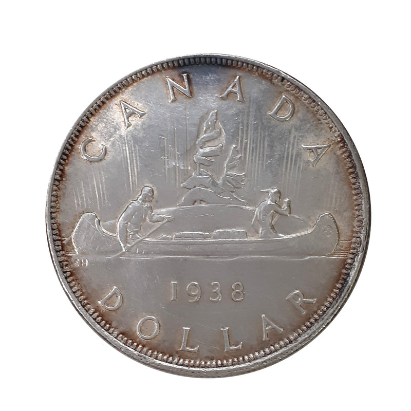 1938 Canada Dollar  Almost Uncirculated (AU-55)