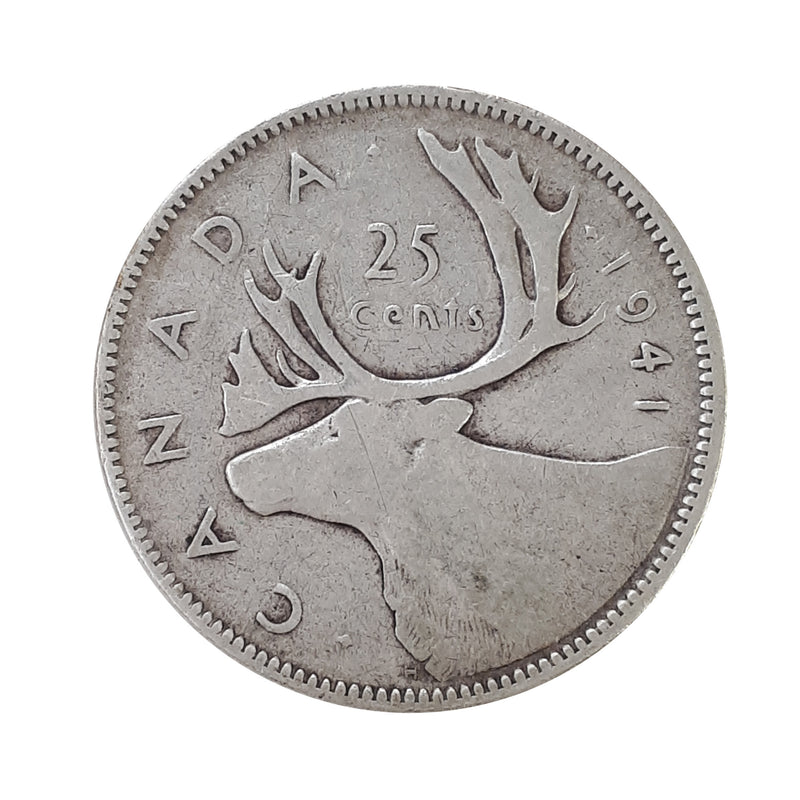 1941 Canada 25 Cents Circulation