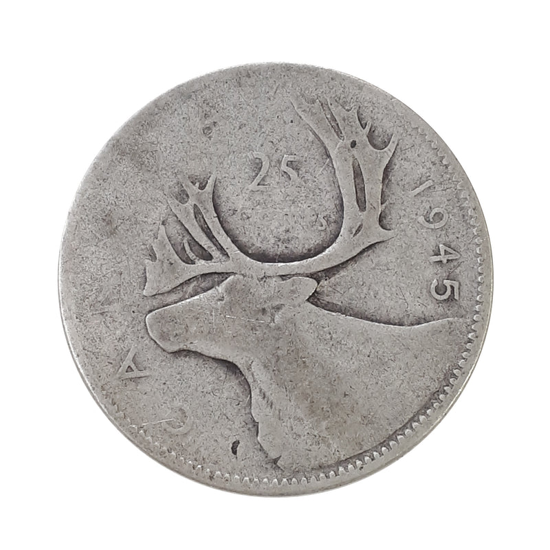 1945 Canada 25 Cents Circulation