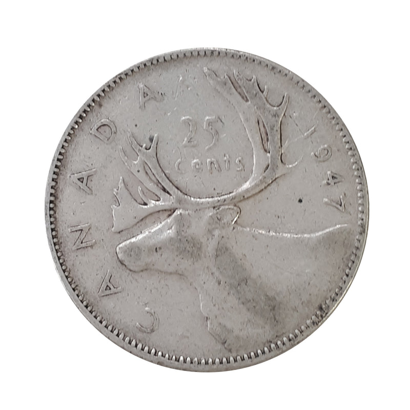1947 Canada 25 Cents Circulation
