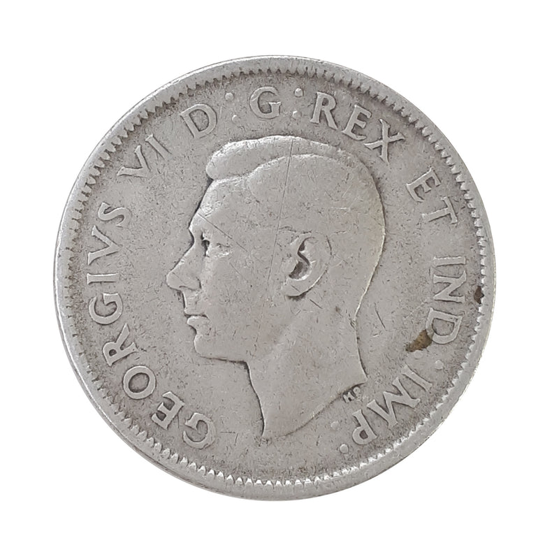 1947 Maple Canada 25 Cents Circulation
