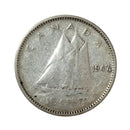 1947 Maple Leaf Canada 10 Cents Silver (Circulated)