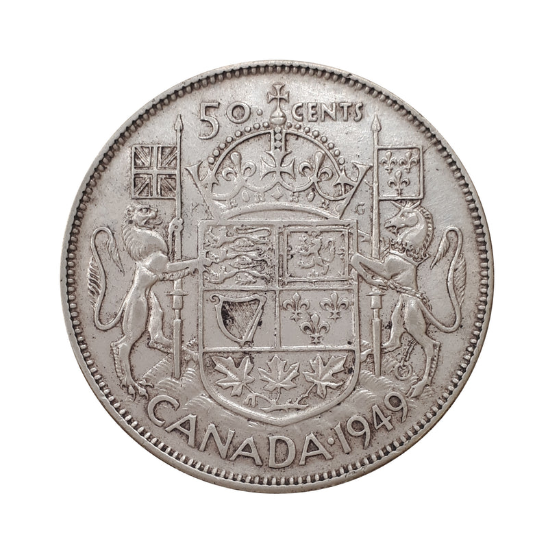 1949 Wide Date Canada 50 Cents (VF)