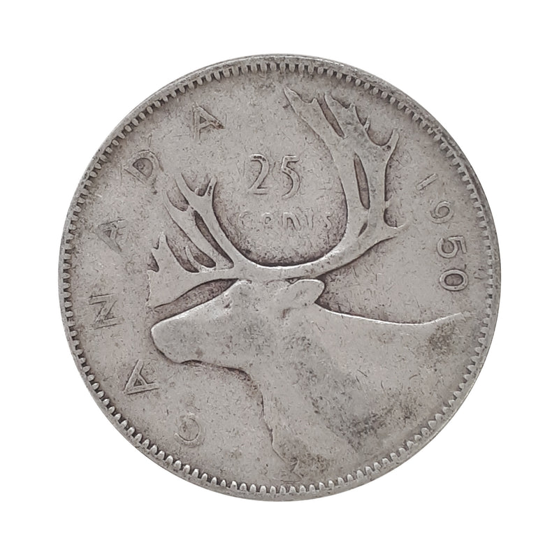 1950 Canada 25 Cents Circulation