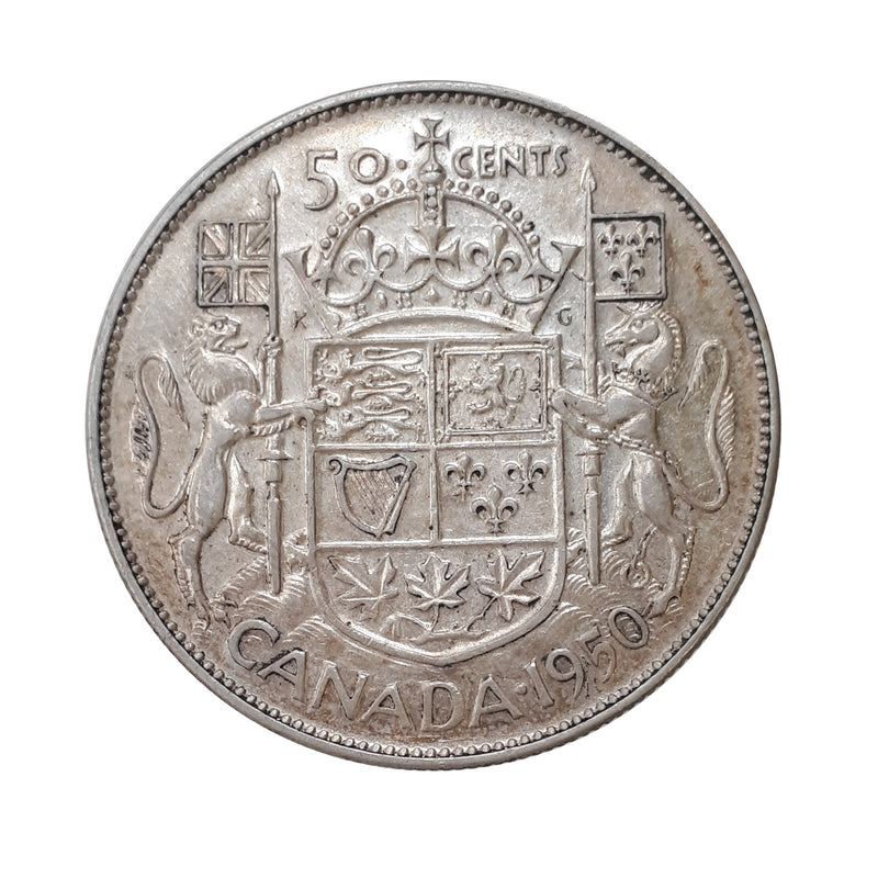 1950 Full Design Canada 50 Cents (EF-AU)