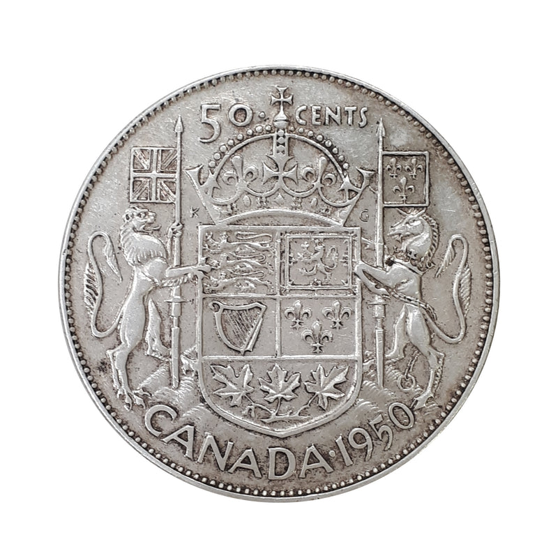 1950 Full Design 0 Canada 50 Cents (VF)