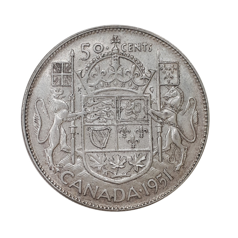 1951 ND Canada 50 Cents (Circulated)