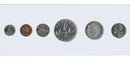 1957 Canada Uncirculated Proof Like Coin Set Original White Cardboard