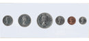 1957 Canada Uncirculated Proof Like Coin Set Original White Cardboard