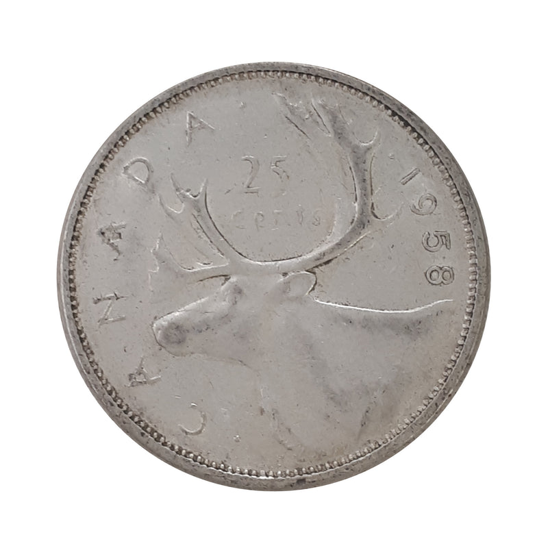 1958 Canada 25 Cents Circulation