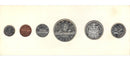 1960 Canada Uncirculated Proof Like Coin Set White Cardboard