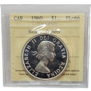 1960 Canada Silver Dollar ICCS PL-66 Heavy Cameo