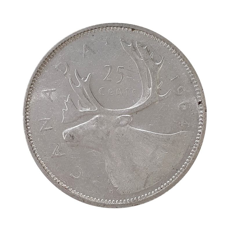 1964 Canada 25 Cents Circulation