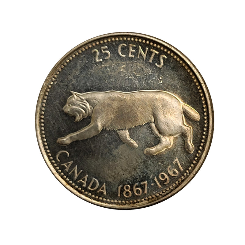 1967 Canada 25 Cent Heavy Cameo (MS-65)