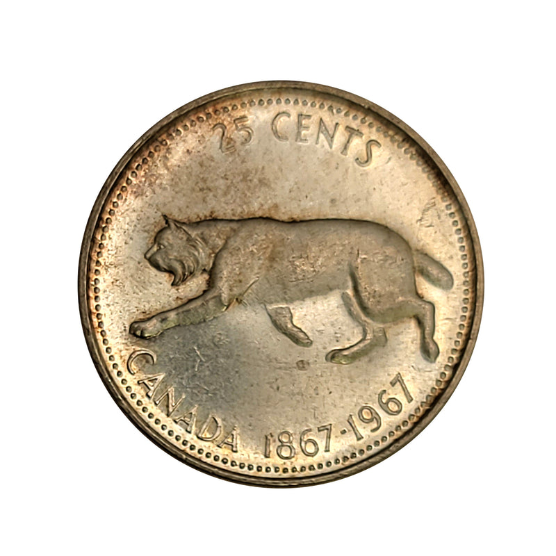 1967 Canada 25 Cent Brillant Uncirculated (MS-63)