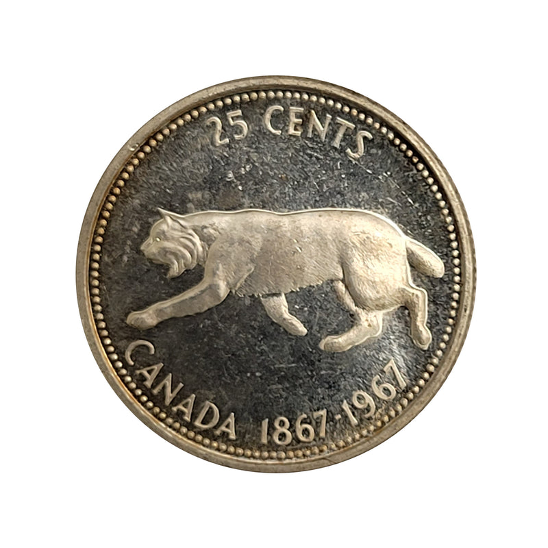 1967 Canada 25 Cent Ultra Heavy Cameo Choice Brillant Uncirculated (MS-64)