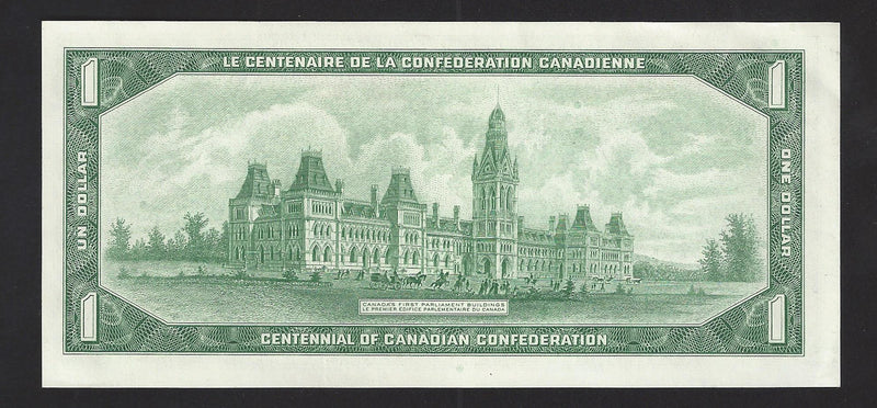 1967 $1 Bank of Canada Note Beatie-Rasmintsky Commemorative (Circ.)