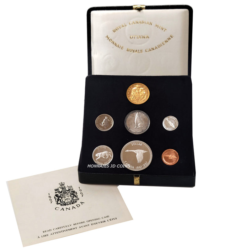 1967 Royal Canadian Mint Proof Coin Set With $20 Gold Coin