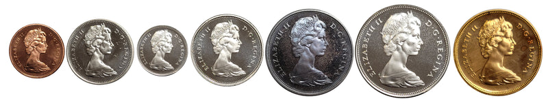 1967 Royal Canadian Mint Proof Coin Set With $20 Gold Coin