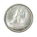 1968 Canada 10 Cents Silver (Circulated)
