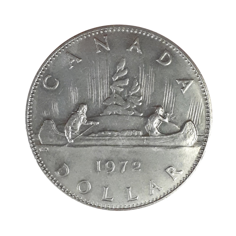 1972 Canada 1$ Voyageur Nickel Dollar Coin (Circulated)