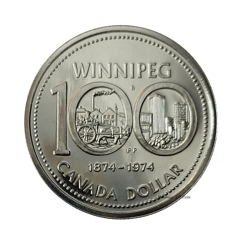 1974 Canada 1$ Specimen Winnipeg Centennial Nickel Dollar Coin