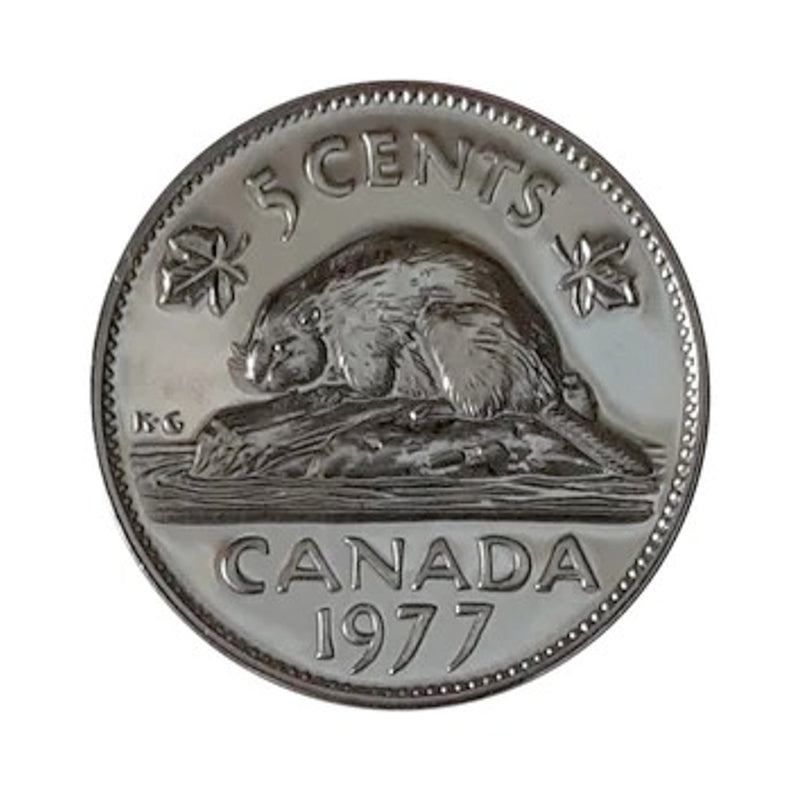 1977 High 7 Canada 5 Cents Specimen