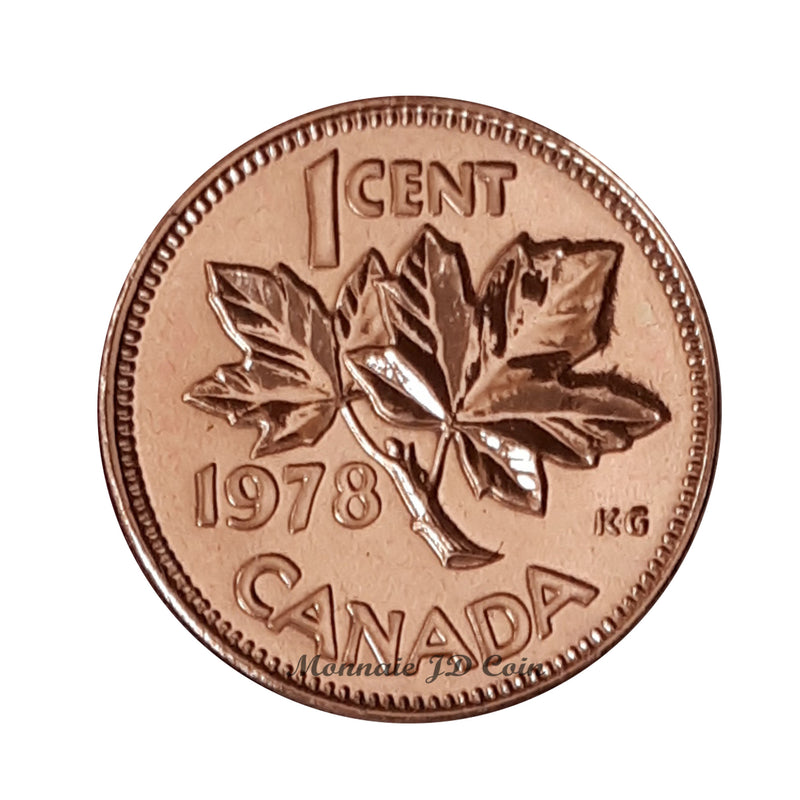 1978 Canada 1 Cent Specimen