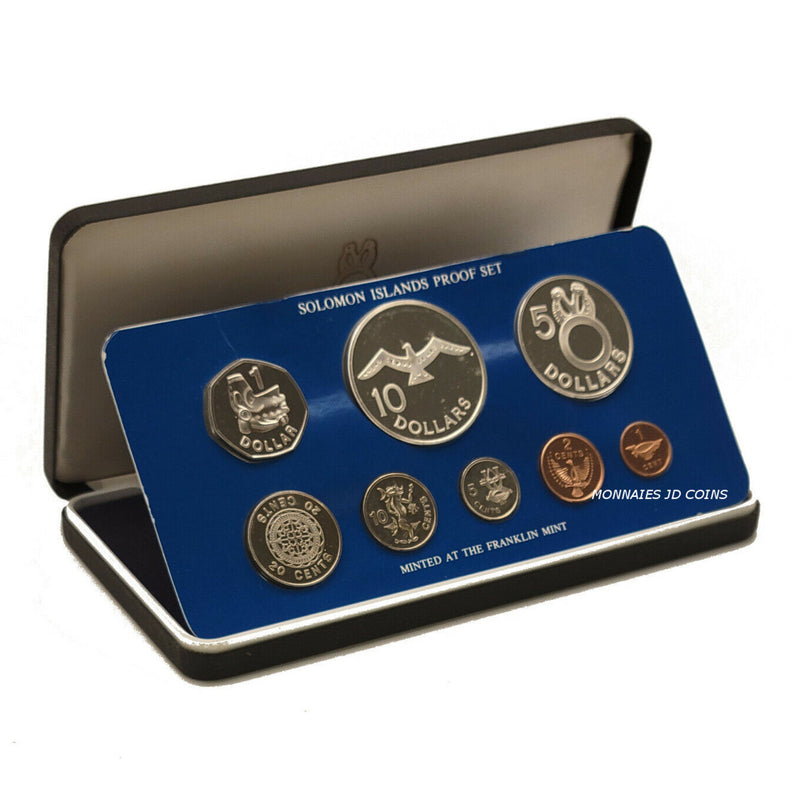 1979 Solomo Proof Set Silver 8 Coin Collector .925 Sterling Silver FRANKLIN MINT