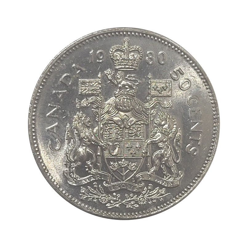 1980 Canada 50 Cents Choice Brillant Uncirculated (MS-64)