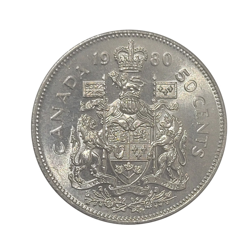 1980 Canada 50 Cents Circulated