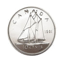 1981 Canada 10 Cents Specimen
