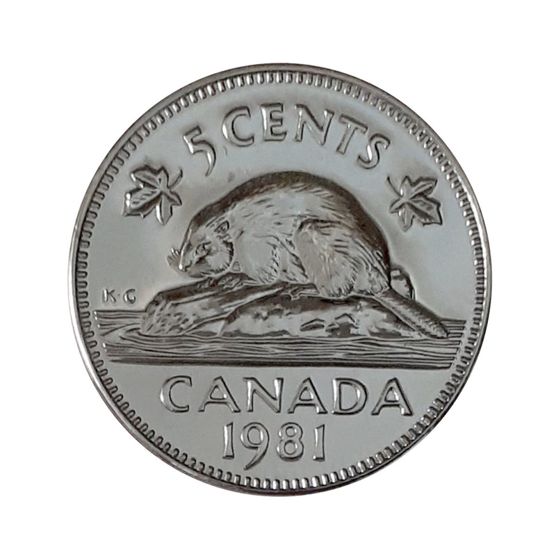 1981 Canada 5 Cents Specimen