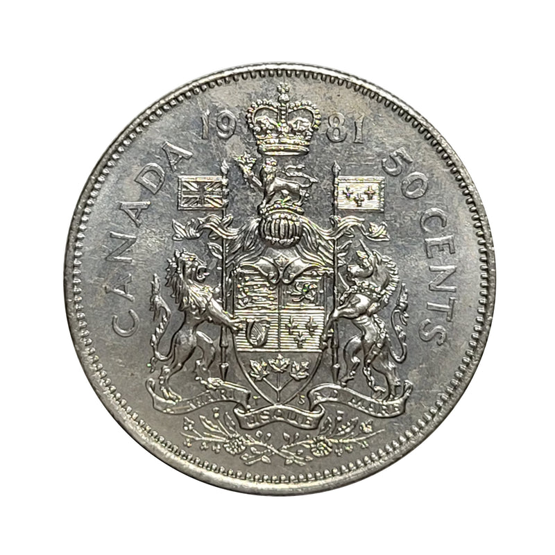 1981 Canada 50 Cents Coin Brilliant Uncirculated (MS-63)