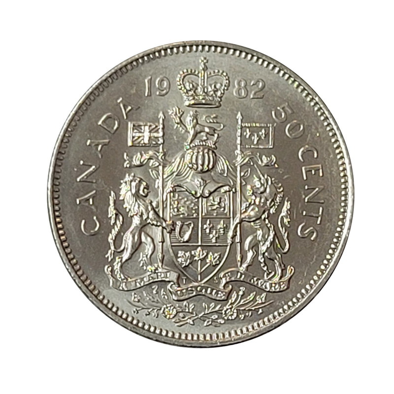 1982 Canada 50 Cents Uncirculated (MS-60 To MS-62)